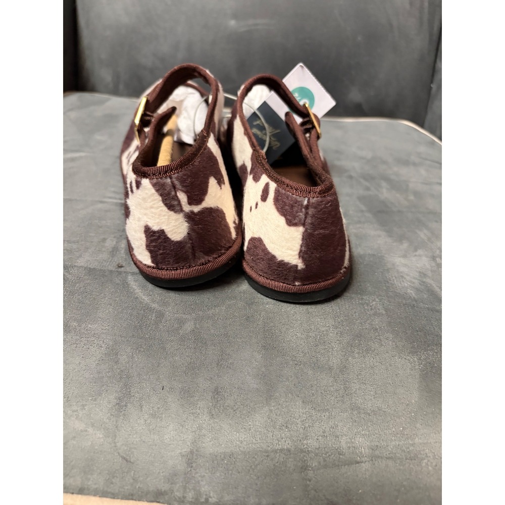 Universal Thread Halston Cow Print Mary Jane Flats Brown White 9.5 Memory Foam - Picture 4 of 5